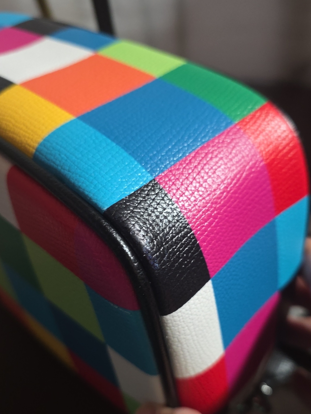 Karl Lagerfeld Multicolor Checkered Camera Crossbody Euc - Picture 7 of 13
